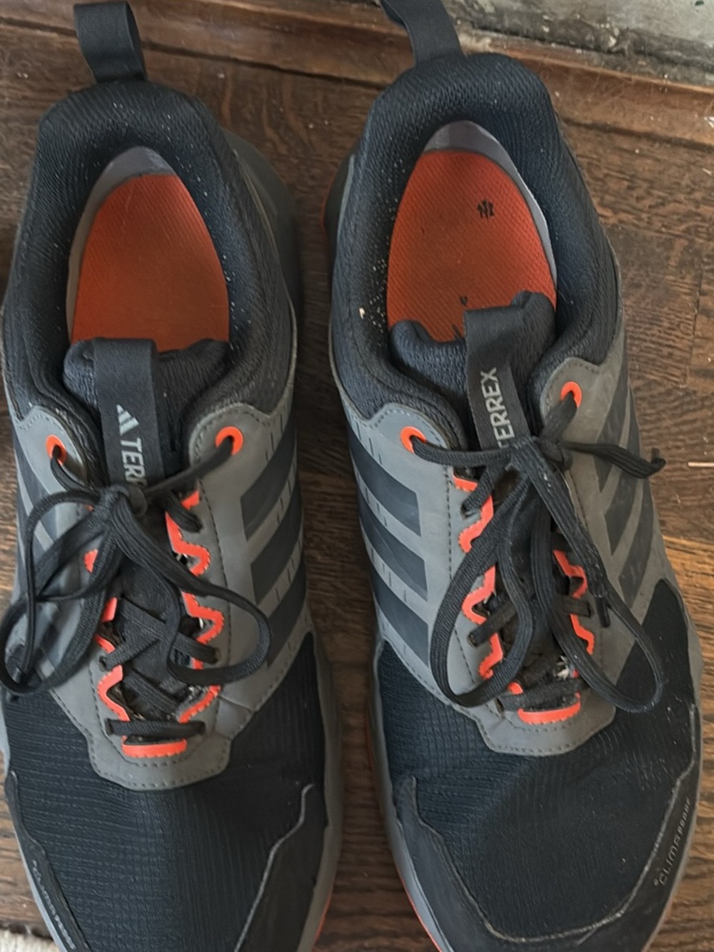 adidas Men's Black & Orange Trail Sneakers